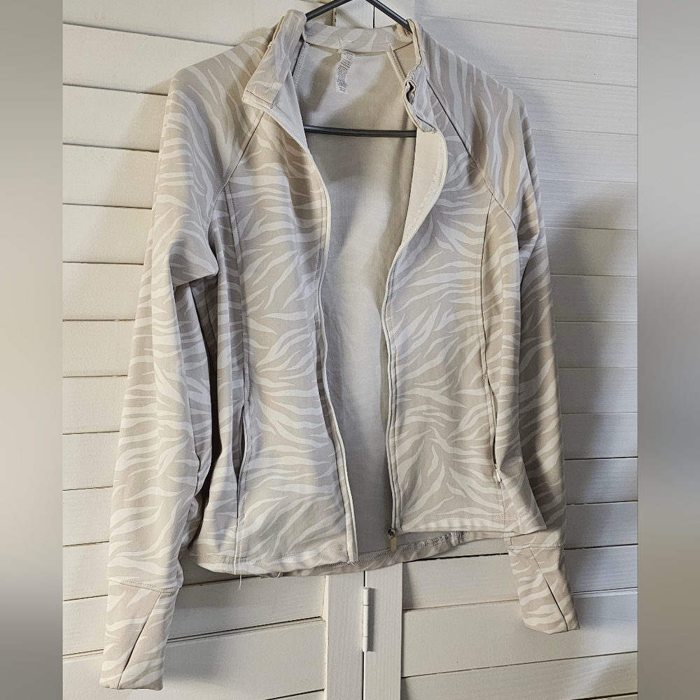 RBX Active Women's Zebra Print Zip-Up Jacket - Size M/L